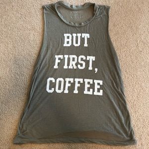 Target tank top! But first, coffee